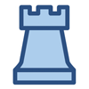 Rook chess piece icon